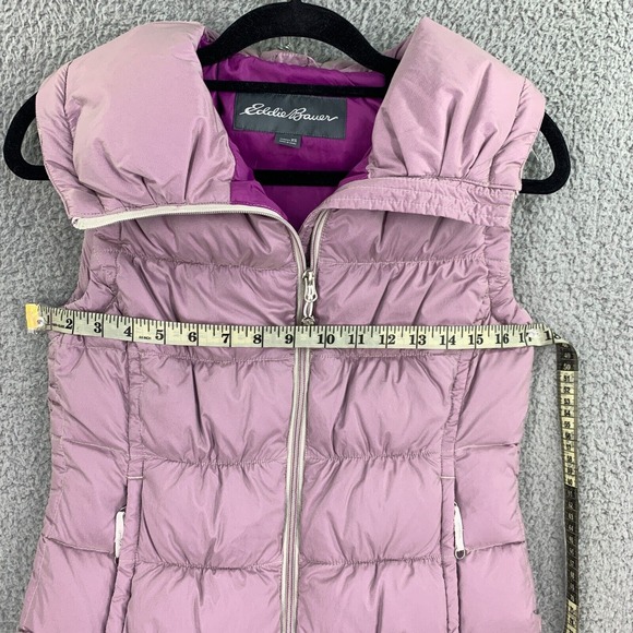 Eddie Bauer Down Fill Vest Womens Jacket Puffer XS Purple Zip - Picture 7 of 16